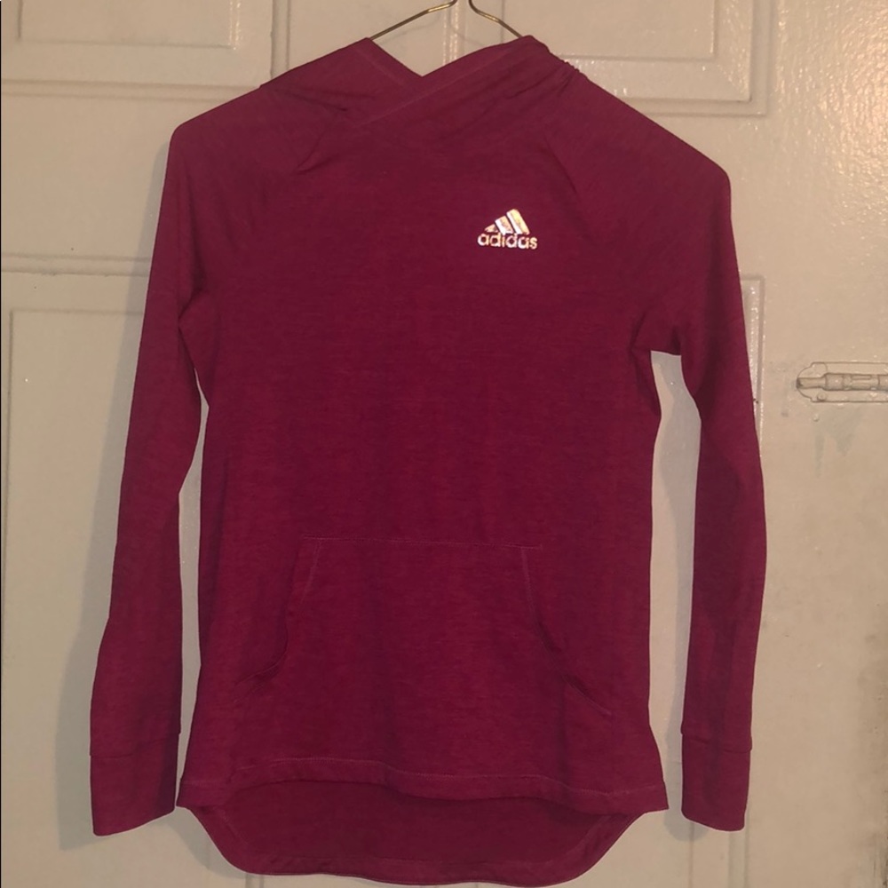 Adidas Pink heathered color hoody!!